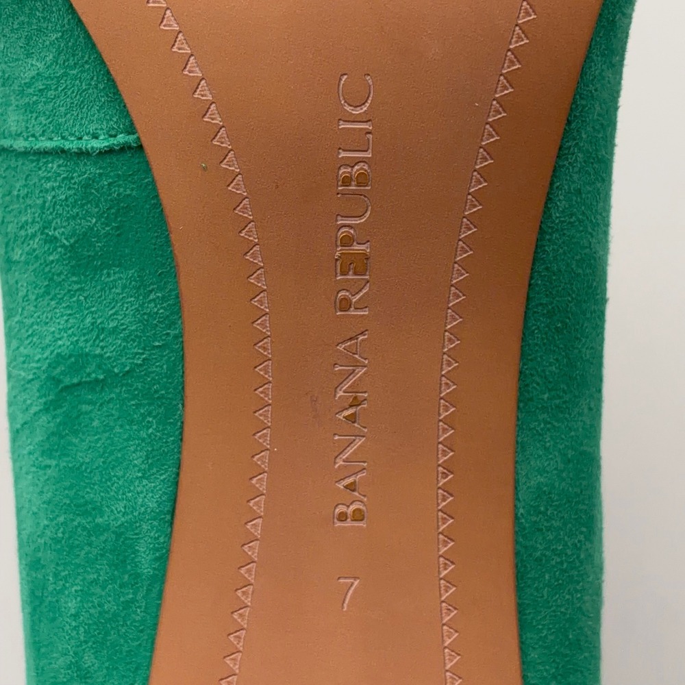 Banana Republic Pumps Womens 7 Green Suede Pointed Toe Stiletto Classic - Picture 6 of 12